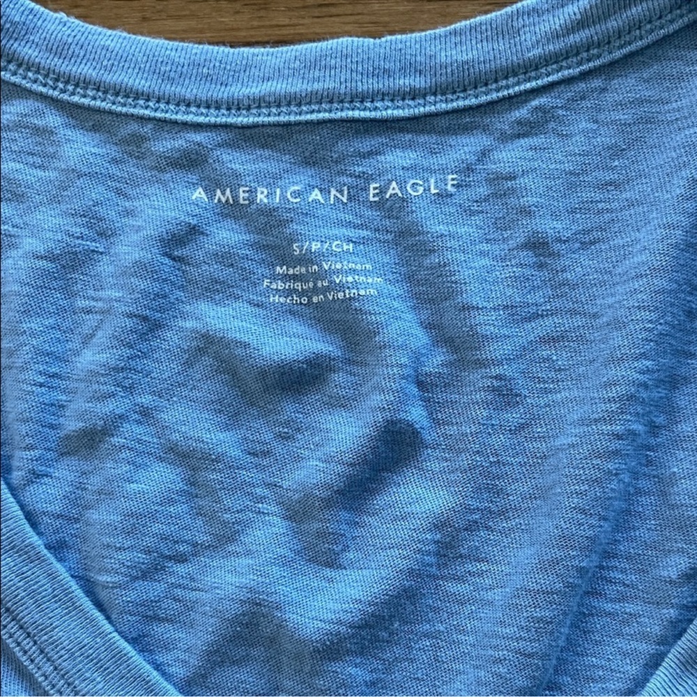 NWT American Eagle Outfitters Scoop Neck Tee - Blue - Picture 2 of 4